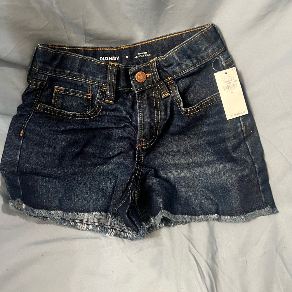 Old Navy High-Rise Dark Blue Denim Shorts
